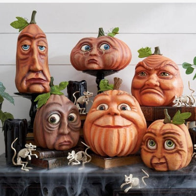 Halloween Pumpkin Outdoor Decoration Funny Pumpkin Head Yard Accent