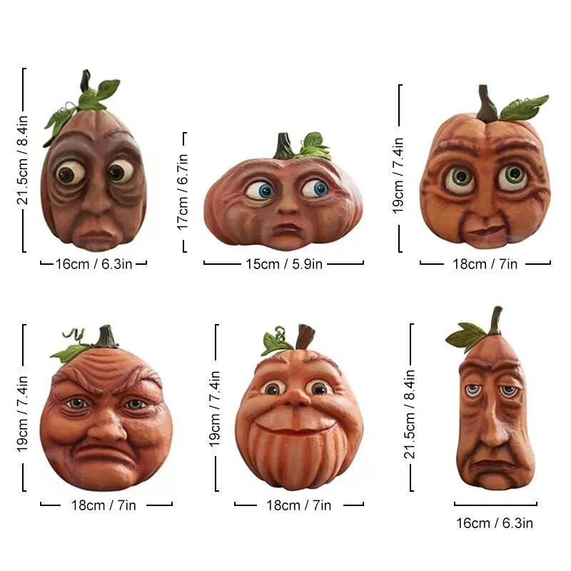 Halloween Pumpkin Outdoor Decoration Funny Pumpkin Head Yard Accent