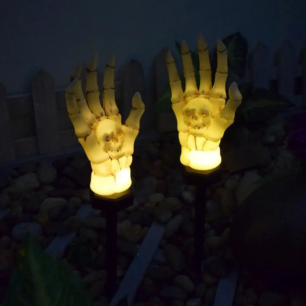 Halloween Solar Stake Lights Skeleton Hand Outdoor Garden Lamp