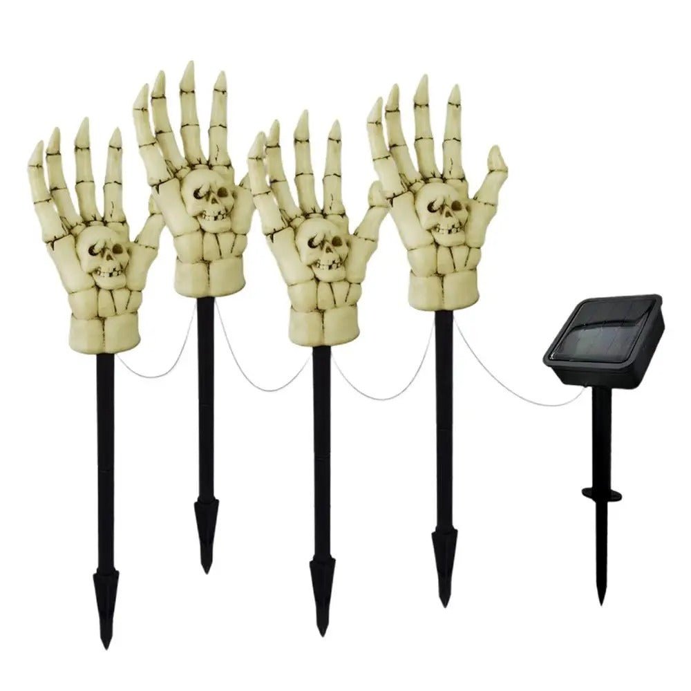 Halloween Solar Stake Lights Skeleton Hand Outdoor Garden Lamp