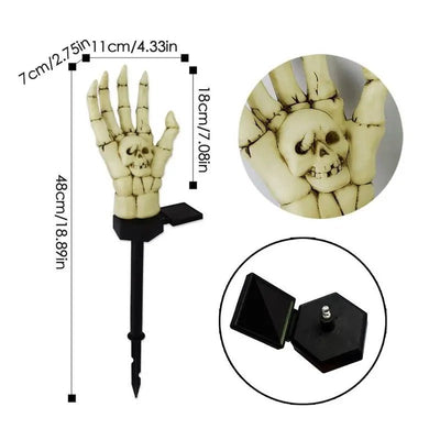 Halloween Solar Stake Lights Skeleton Hand Outdoor Garden Lamp