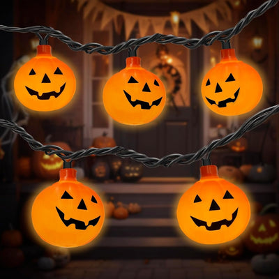 Halloween LED Pumpkin String Lights For Indoor Outdoor Decoration