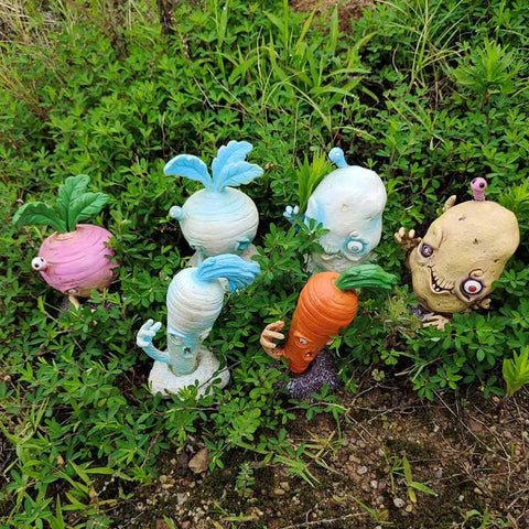 Halloween Vegetable Zombie Décor Creative Fruit And Vegetable Garden Ornament