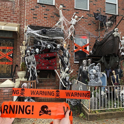 Halloween Warning Caution Tape For Spooky Halloween Decoration And Safety