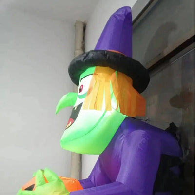 Halloween Inflatable Witch Window Decor Spooky Halloween Decoration