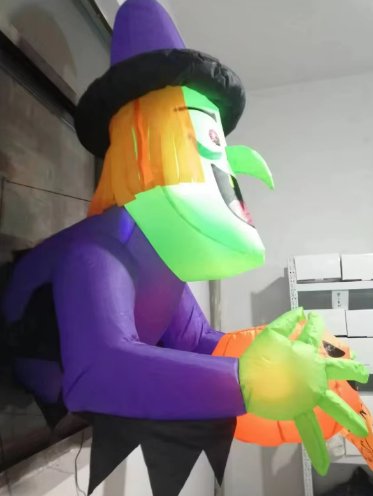 Halloween Inflatable Witch Window Decor Spooky Halloween Decoration