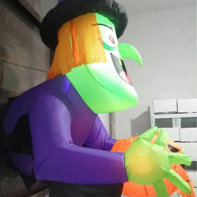 Halloween Inflatable Witch Window Decor Spooky Halloween Decoration