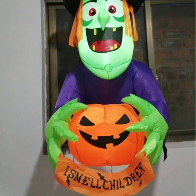 Halloween Inflatable Witch Window Decor Spooky Halloween Decoration