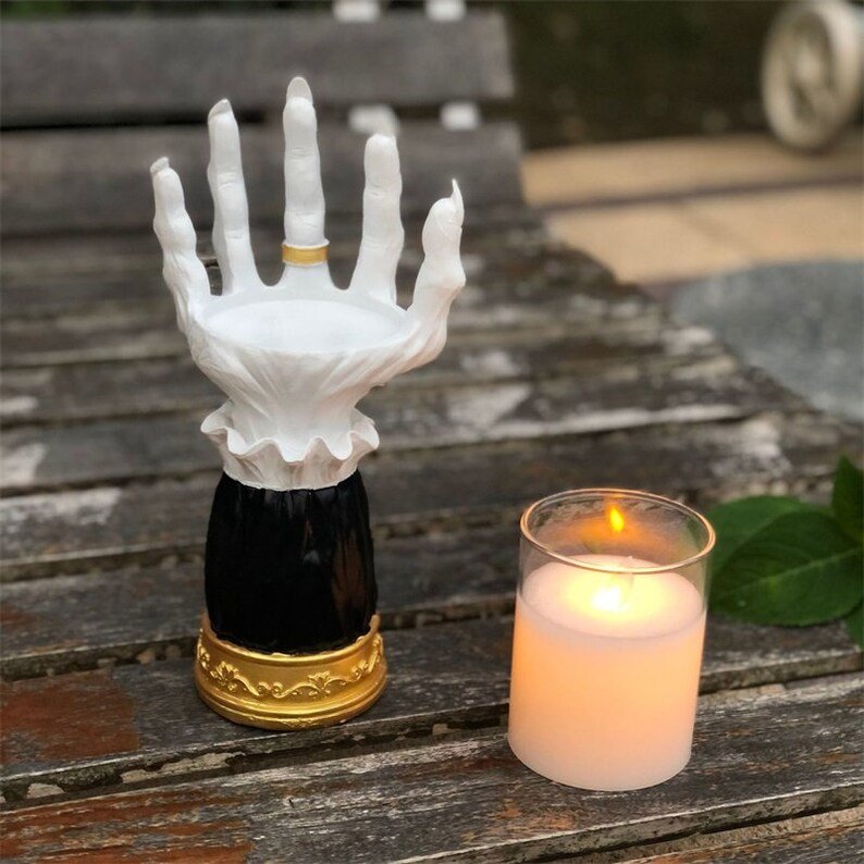 Halloween Witch Finger Candle Holder Spooky Home Decor Accessory