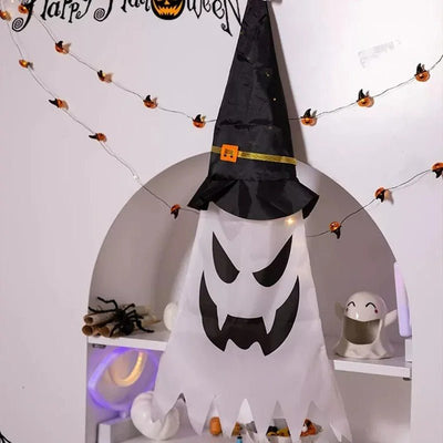 Halloween Wizard Hat Lamp Glowing LED Light-Up Hanging Decoration