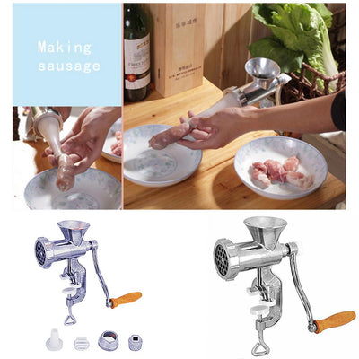 Hand Crank Meat Grinder Multifunction Manual Mincer For Sausage Noodles