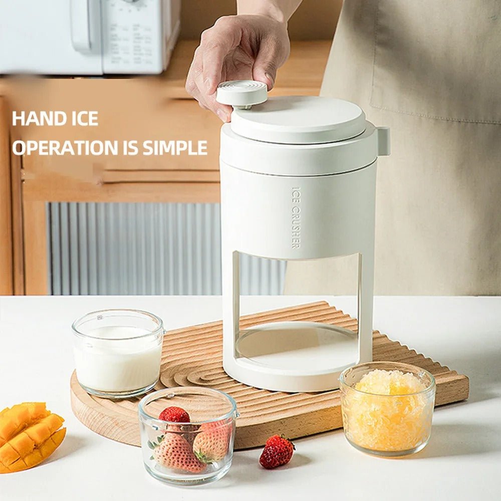 Manual Ice Crusher Portable Hand Operated Small Ice Maker Machine