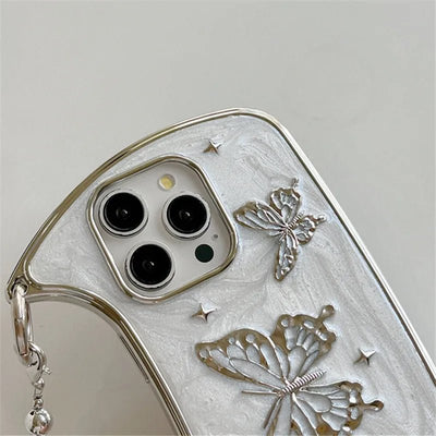 IPhone Shockproof Phone Case With 3D Butterfly Hand Strap Chain