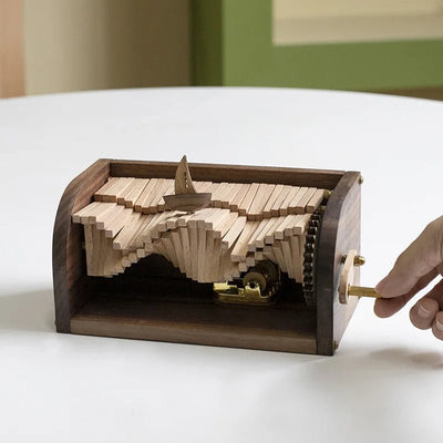 Handcrafted Wooden Music Box Inspired By Ocean Waves Melody