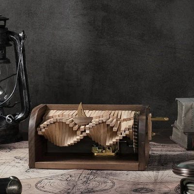 Handcrafted Wooden Music Box Inspired By Ocean Waves Melody