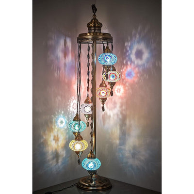 Moroccan Mosaic Floor Lamp Handmade Colorful Artistic Lighting