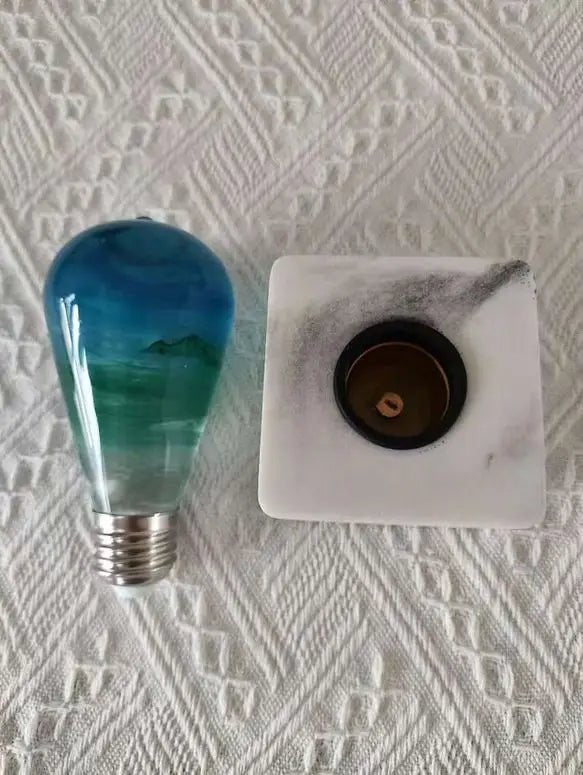 Handmade Resin Wood Table Night Light For Bedroom And Living Room Decor