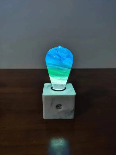 Handmade Resin Wood Table Night Light For Bedroom And Living Room Decor