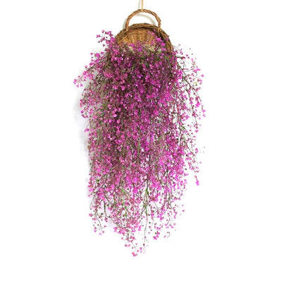 Wicker Wall Hanging Basket Rustic Rattan Indoor Garden Floral Display