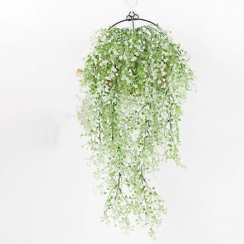 Wicker Wall Hanging Basket Rustic Rattan Indoor Garden Floral Display