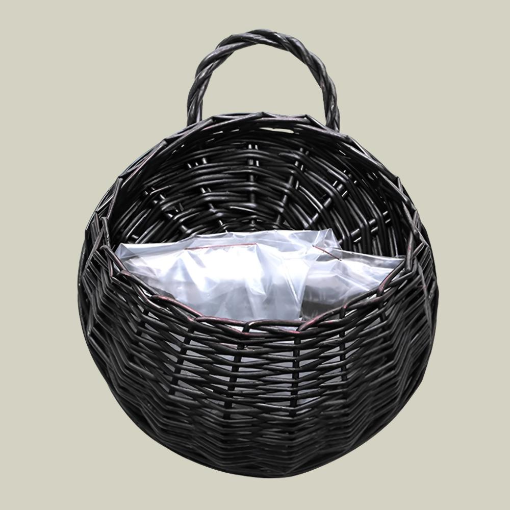 Handmade Woven Hanging Basket Natural Wicker Storage For Home Decor