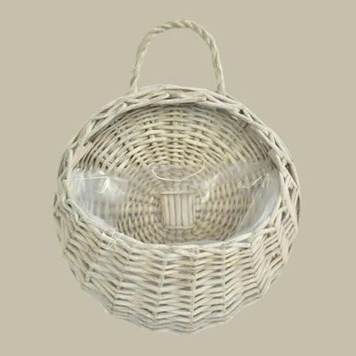 Handmade Woven Hanging Basket Natural Wicker Storage For Home Decor