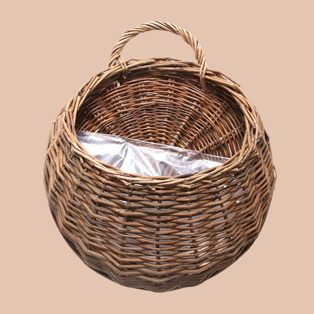 Handmade Woven Hanging Basket Natural Wicker Storage For Home Decor