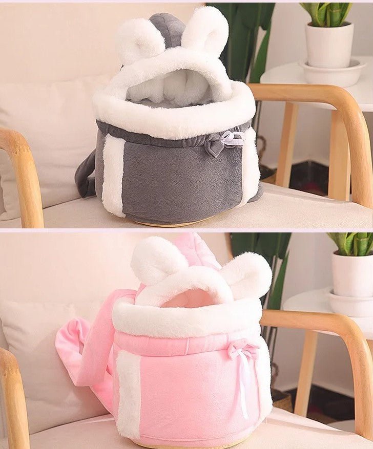 Hands-Free Travel Pet Carrier Bag Plush Breathable Sling For Small Dogs