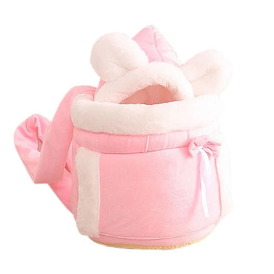 Hands-Free Travel Pet Carrier Bag Plush Breathable Sling For Small Dogs