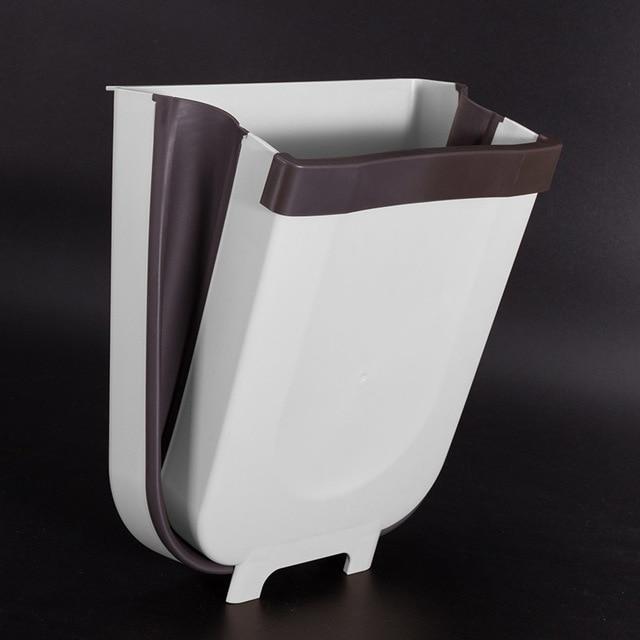 Folding Trash Can Hanging Holder For Kitchen And Outdoors