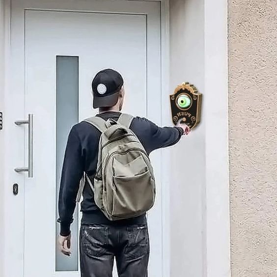 Animated Eyeball Doorbell With Spooky Sounds Halloween Decoration