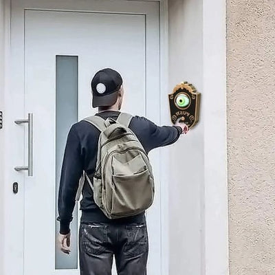 Animated Eyeball Doorbell With Spooky Sounds Halloween Decoration