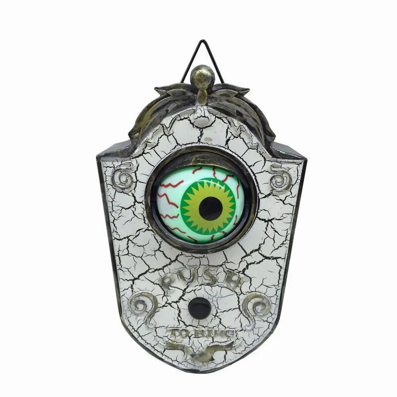 Animated Eyeball Doorbell With Spooky Sounds Halloween Decoration