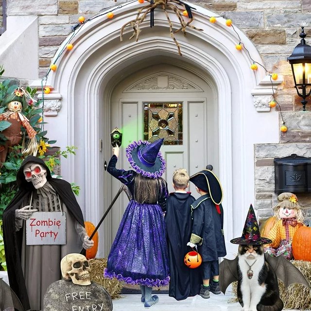 Animated Eyeball Doorbell With Spooky Sounds Halloween Decoration