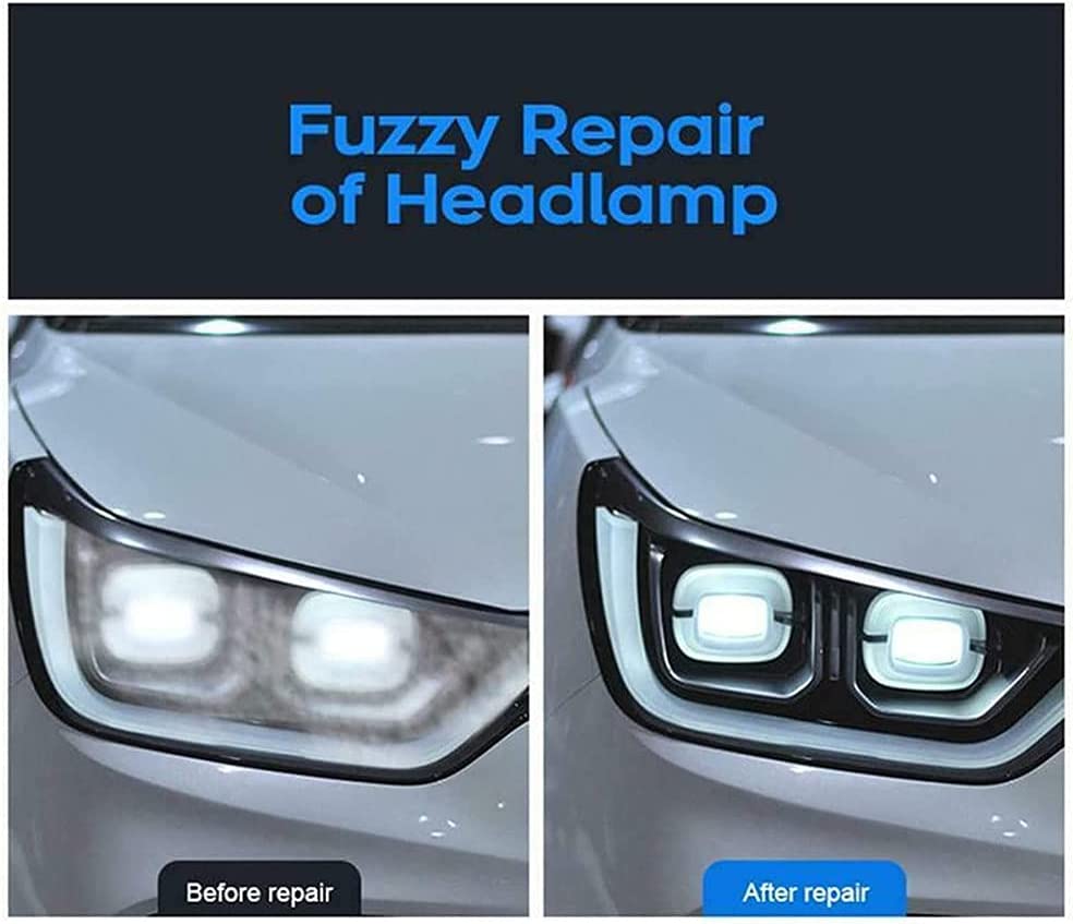Headlight Polish Cleaner Restoration Kit With Repair Liquid Spray