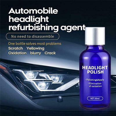 Headlight Polish Cleaner Restoration Kit With Repair Liquid Spray