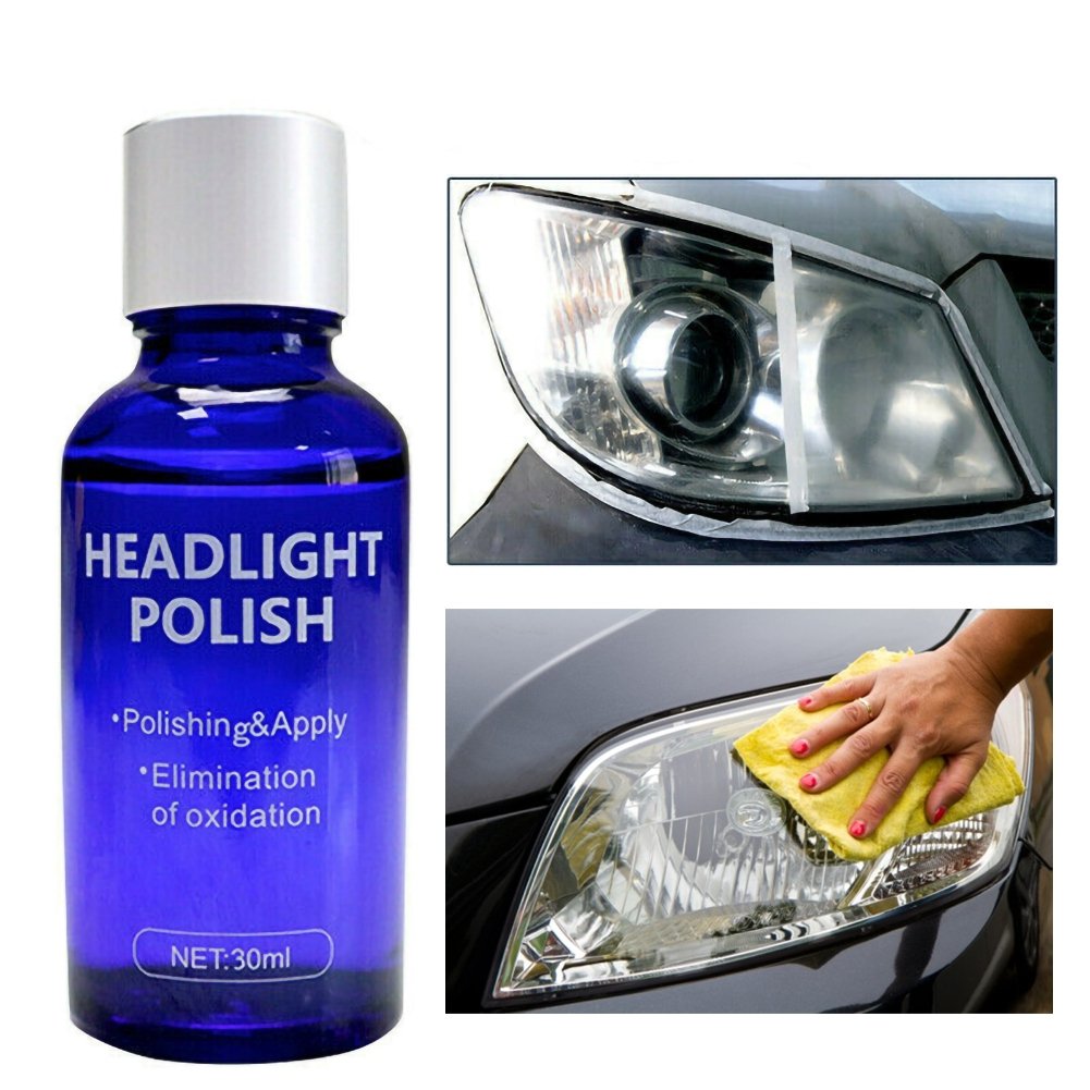 Headlight Polish Cleaner Restoration Kit With Repair Liquid Spray
