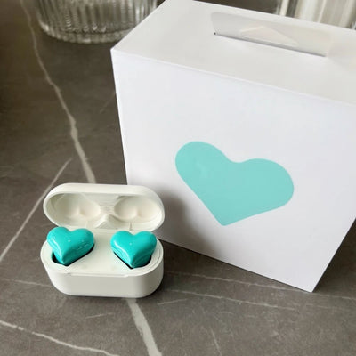 Heart Shaped Bluetooth Wireless Earbuds Noise Canceling In-Ear Headset
