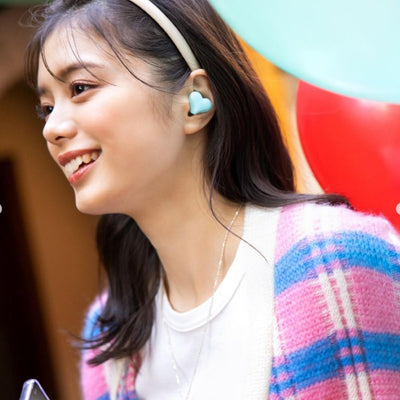 Heart Shaped Bluetooth Wireless Earbuds Noise Canceling In-Ear Headset