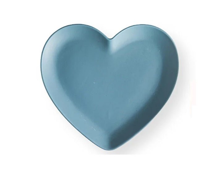 Heart Shaped Ceramic Plate Food Grade Tray For Desserts And Baking
