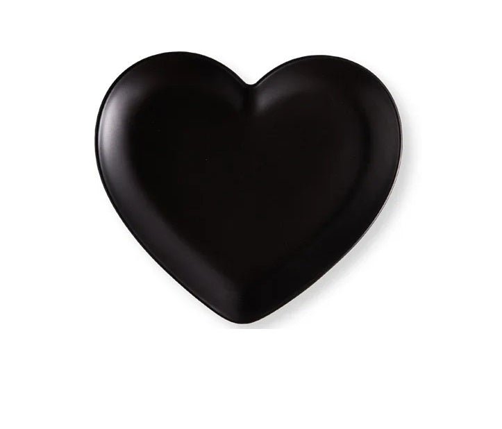 Heart Shaped Ceramic Plate Food Grade Tray For Desserts And Baking