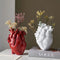 Heart-Shaped Resin Vase Nordic Style Flower Arrangement Container