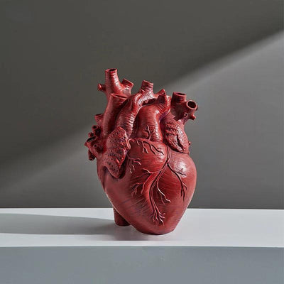 Heart-Shaped Resin Vase Nordic Style Flower Arrangement Container