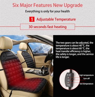 Heated Car Seat Cushion Electric Warmer For Comfortable Driving