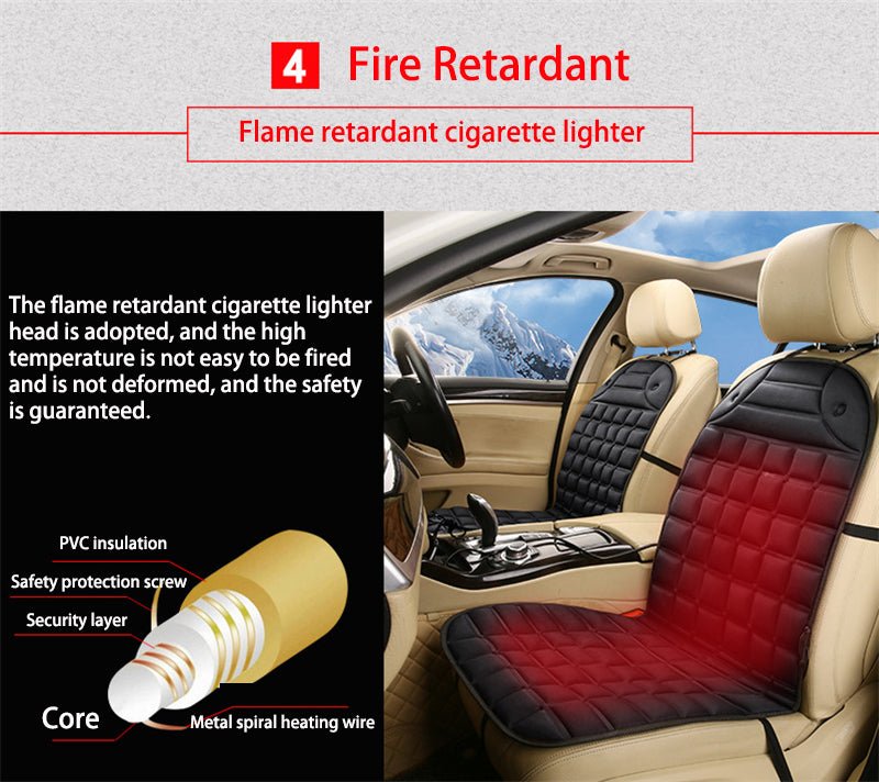 Heated Car Seat Cushion Electric Warmer For Comfortable Driving