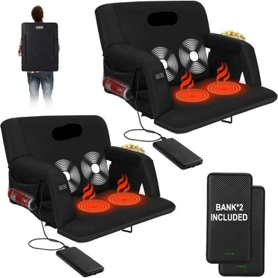 Heated Folding Bleacher Seat With Back Support For Stadiums