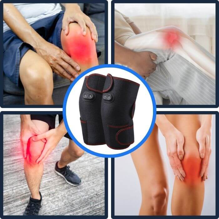 Heated Knee Wrap Massager With Infrared Therapy For Pain Relief