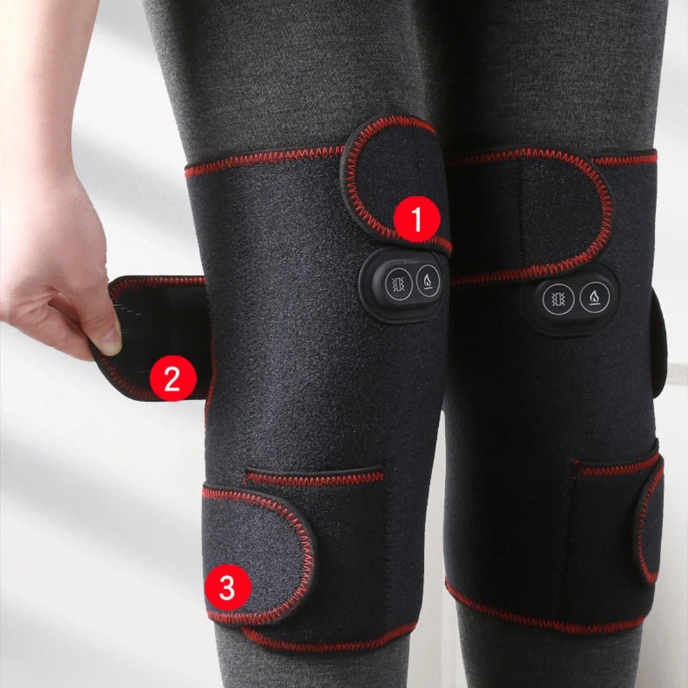 Heated Knee Wrap Massager With Infrared Therapy For Pain Relief