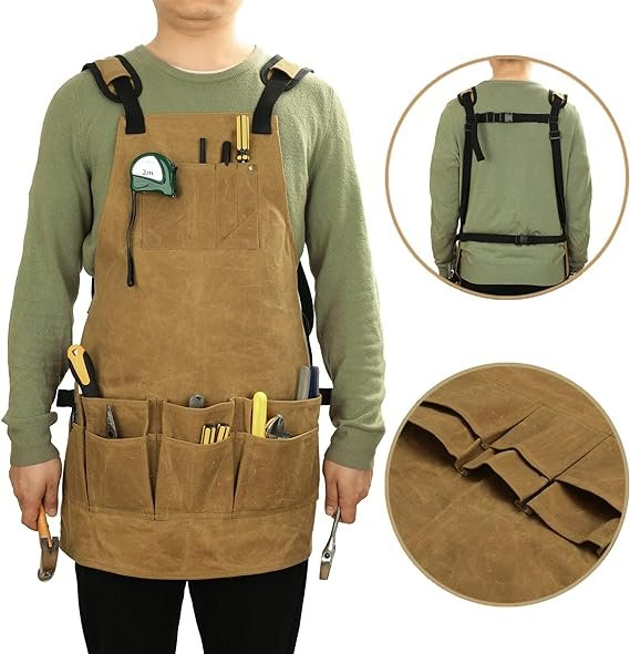 Heavy Duty Hardware Apron With Multiple Pockets Water Resistant