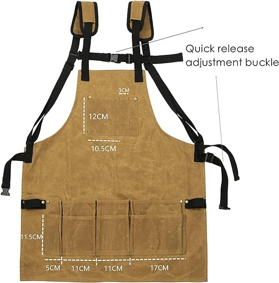 Heavy Duty Hardware Apron With Multiple Pockets Water Resistant
